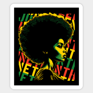 Black History Juneteenth Art for Men, Women, Girls Sticker